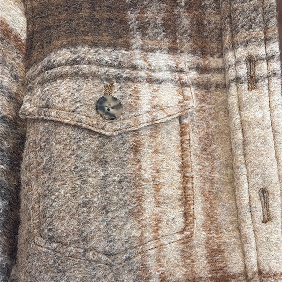 Aritzia Wilfred Ganna Shirt Jacket - Brown Plaid Size XS (but oversized) - Picture 4 of 4